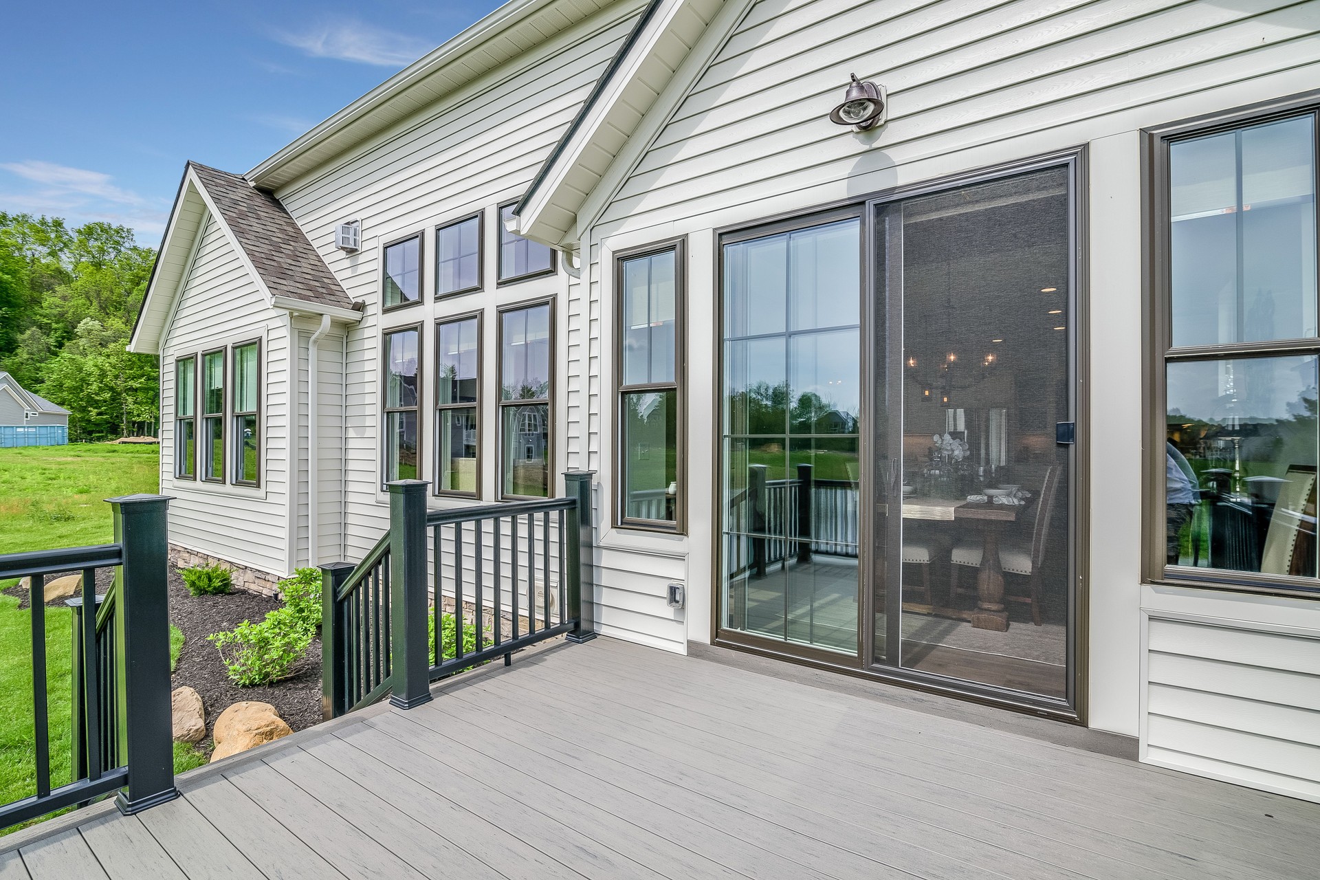 Beautiful deck attached to back of house